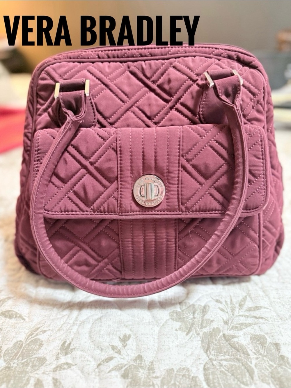 Vera Bradley Quilted Burgundy Purse